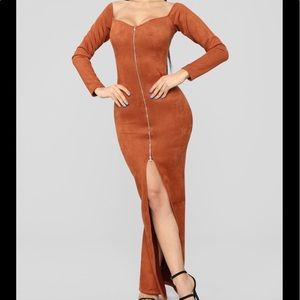 Fashion Nova Suede maxi dress